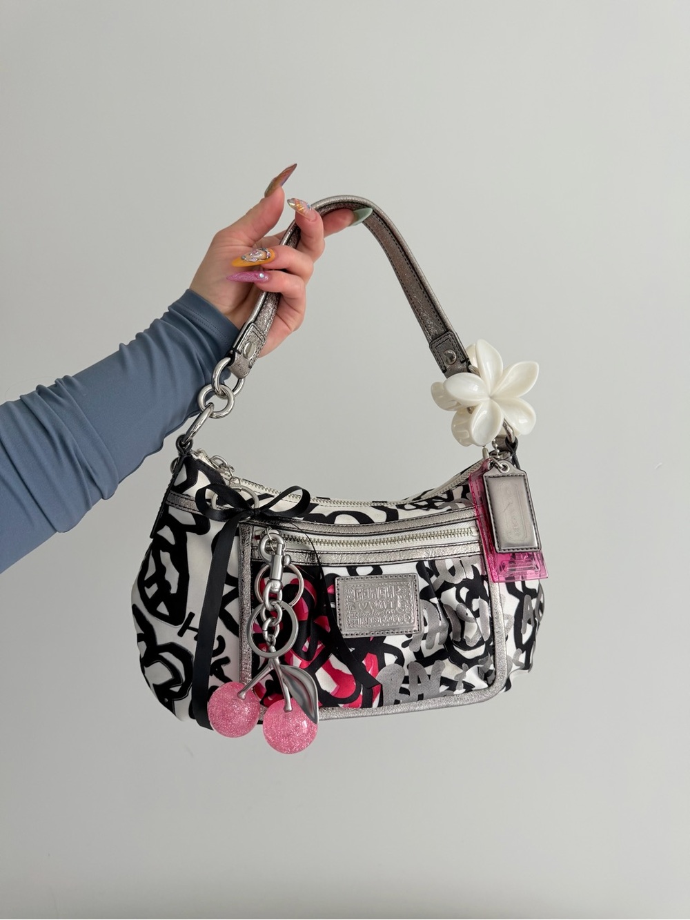 vintage Coach Poppy  Graffiti Small Shoulder Bag